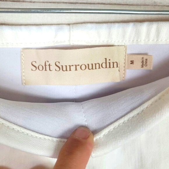 SOFT SURROUNDINGS THE ULTIMATE PULL ON SKINNY JEANS IN WHITE, SZ MEDIUM - Picture 4 of 14